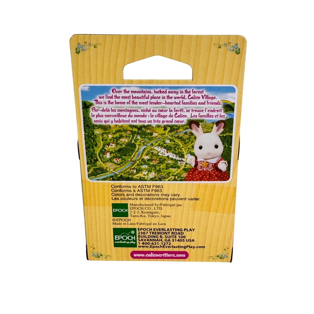 Calico Critters Chocolate Rabbit Baby Figure New In Box Epoch - Picture 2 of 2